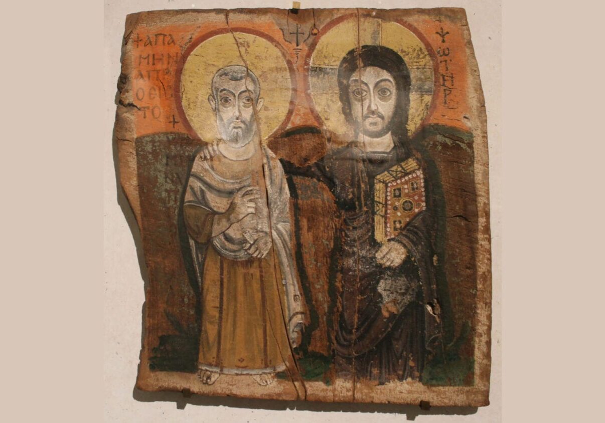 Icone du Christ et de l'Abbé Mena